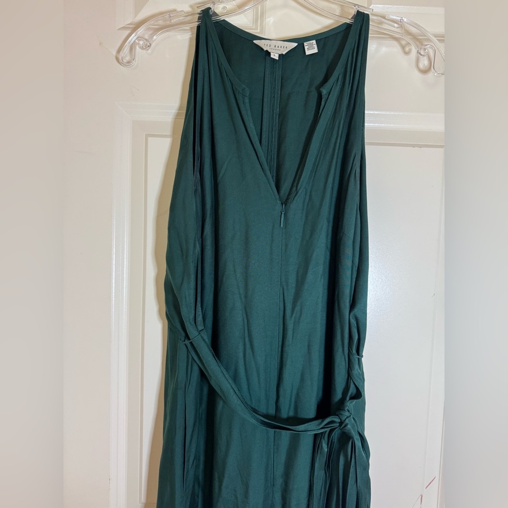 Ted Baker, Emerald Green,‎ Meriahh Halter Neck Wide Leg Jumpsuit, US size 6 - Picture 3 of 14